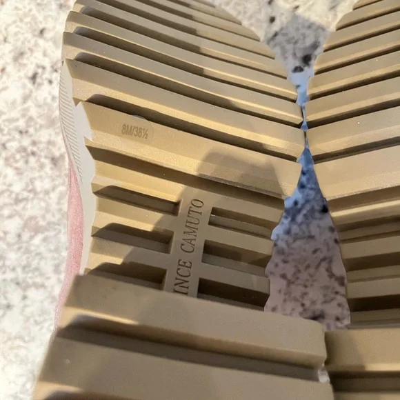 Women's Vince Camuto Brown Suede Zip Closure Movelly Combat Boot Size 8 - Picture 7 of 10